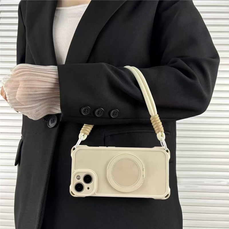 Load image into Gallery viewer, [With Lanyard] Samsung Galaxy A56 - 360° Rotatable Magnetic TPU Phone Case
