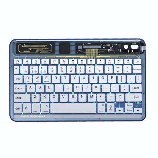 Benwis Transparent Mute Bluetooth Wireless Keyboard with RGB Backlit - i-Station Mobile Phone & Electronic Device Repair and Accessories