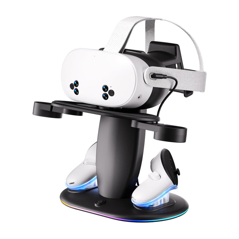 Load image into Gallery viewer, Meta Quest 2 &amp; Quest 3 &amp; Quest 3S - 30W Desktop Fast Charging RGB Storage Dock Stand
