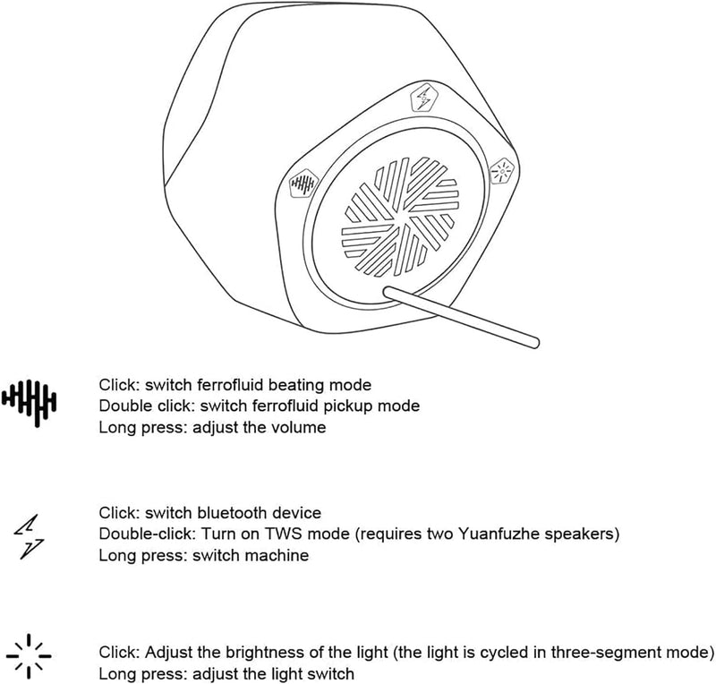 Load image into Gallery viewer, Magnetic Fluid Speaker, Dancing Ferrofluid Music Rhythm Lamp, 360° Surround Sound Touch Wireless Bluetooth Speaker, Shocked Bass Subwoofer Living Room Desktop
