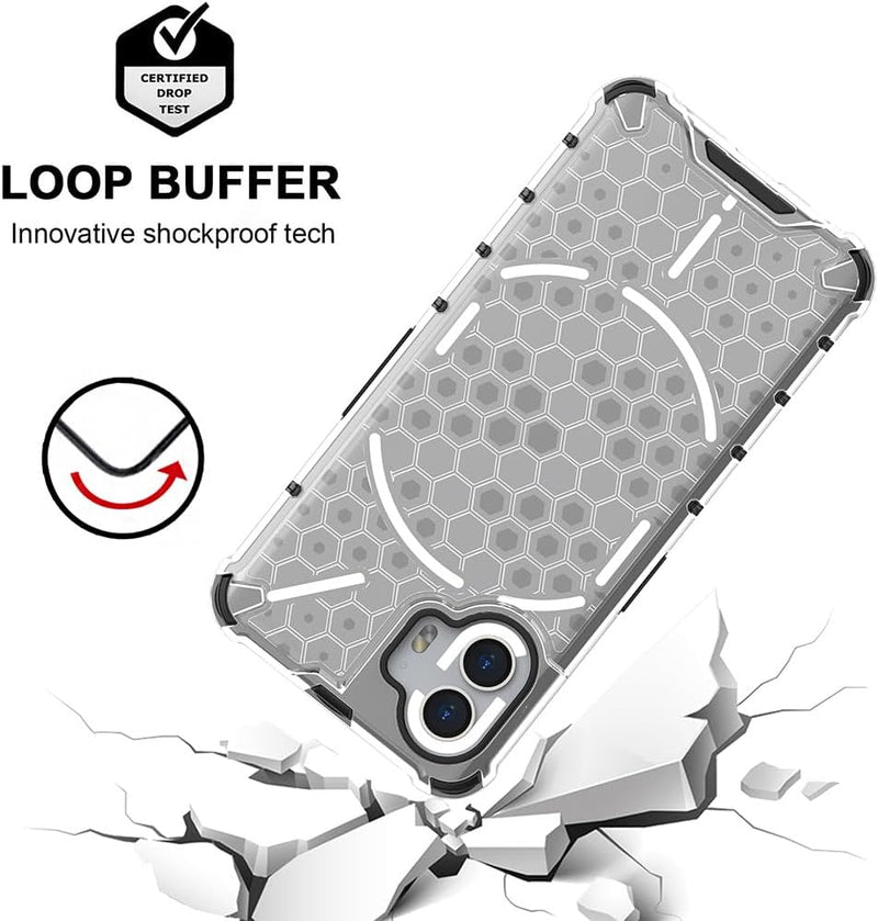 Load image into Gallery viewer, Nothing Phone (2) - Shockproof Advanced Air Cushion Drop Protection Honeycomb Shape Case  With 2PC Tempered Glass Screen Protector
