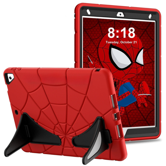 [Built-in Stand][With Pen Slot] Apple iPad Mini 6/7 8.3'' 6/7th Gen (2021/2024) Spiderman Cartoon Kids Full-cover Silicone Shockproof Case - i-Station Mobile Phone & Electronic Device Repair and Accessories