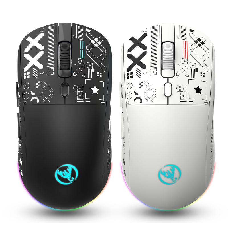 Load image into Gallery viewer, Three-Mode Wireless Bluetooth Mouse Lightweight Noise-Fre 7 Colors RGB Gaming Mouse 3600-DPI
