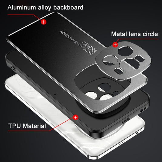 Honor Magic6 / Pro - Metal Large Hole Lens Full Cover Soft Edge Anti Fall Case