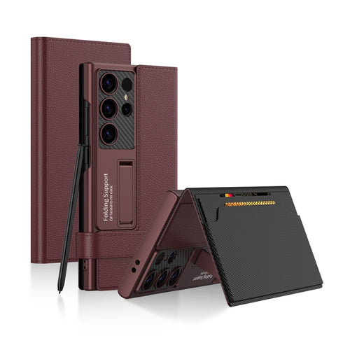 [With Card Slot] Samsung Galaxy S24/Plus/Ultra - Magnetic Leather Phone Case - i-Station Mobile Phone & Electronic Device Repair and Accessories