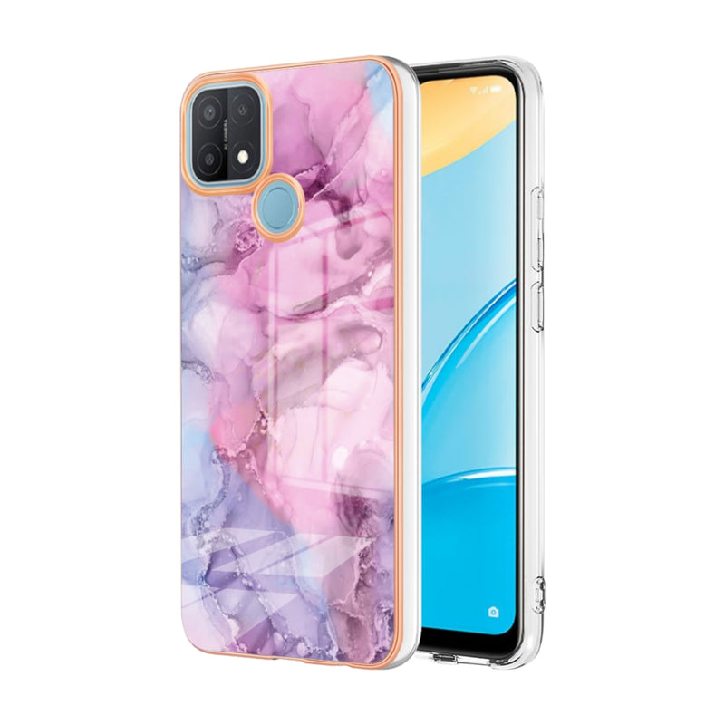 Load image into Gallery viewer, OPPO A15 /A15s - TPU Electroplated Marble Pattern Stylish Phone Case
