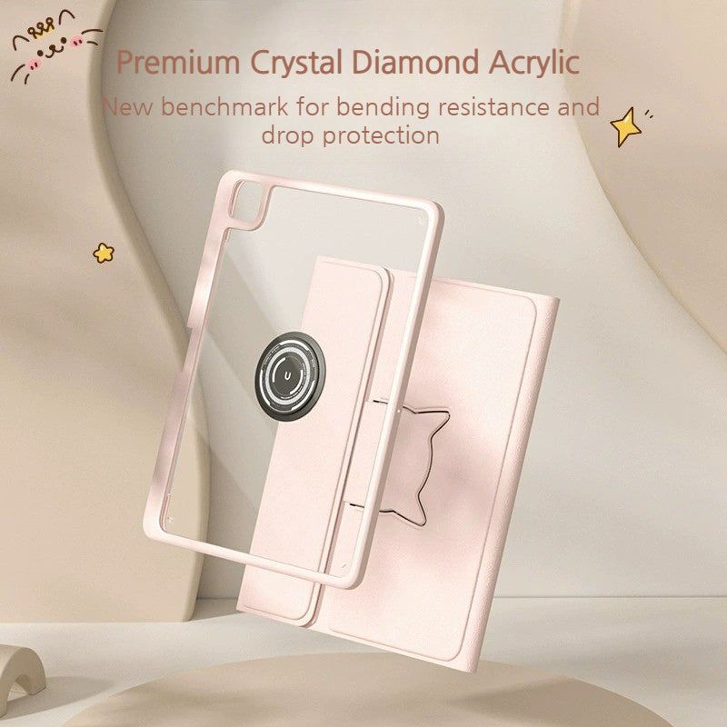 Load image into Gallery viewer, [With Backlit] Apple iPad 5/6 9.7'' 5/6th Gen (2017/2018) - Cartoon Rotation Magnetic Adsorption Keyboard Case - i-Station Mobile Phone &amp; Electronic Device Repair and Accessories
