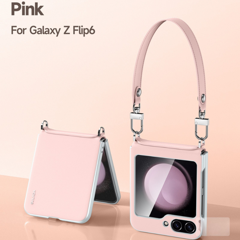 [With Lanyard] Samsung Galaxy Z Flip6 SM-F741 Folding Liquid Leather Anti-fouling Case - i-Station Mobile Phone & Electronic Device Repair and Accessories