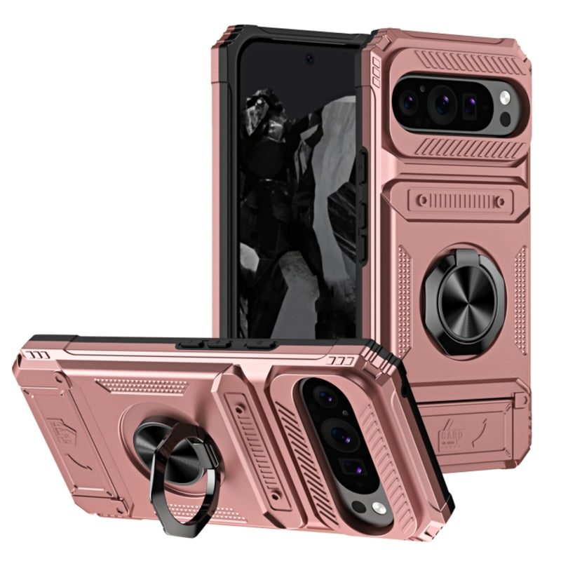 Load image into Gallery viewer, [With Card Slot] Google Pixel 9/Pro/Pro XL - TPU + PC 2 in 1 Drop Proof Magnetic Armor Case
