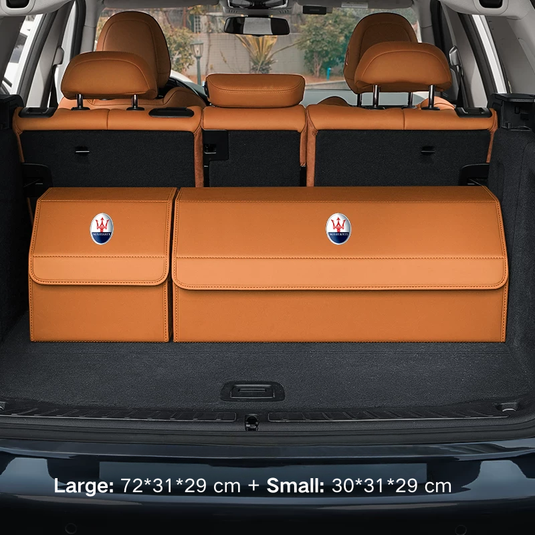 Maserati Microfiber Leather Car Trunk Storage Box for Quattroporte, Ghibli, Levante, Grecale