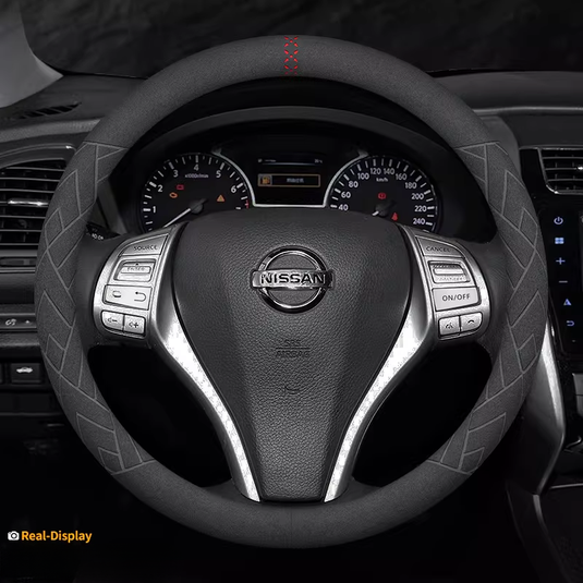 Nissan Suede Anti-Slip Steering Wheel Cover for Sylphy, X-Trail, Teana, Sunny, Tiida, Bluebird - i-Station Mobile Phone & Electronic Device Repair and Accessories
