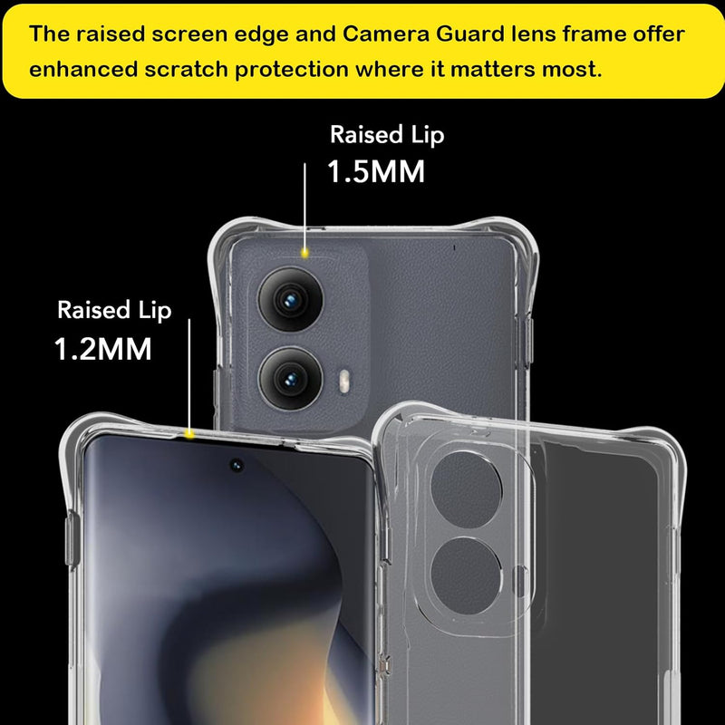 Load image into Gallery viewer, Motorola Moto Edge 2024 - AirPillow Cushion Transparent Soft Clear TPU Four Corners Protective Case With 2PC 9H Tempered Glass Screen Protector
