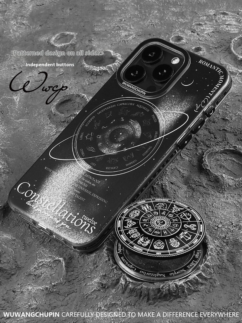 Load image into Gallery viewer, [Magsafe Compatible][With Stand] Apple iPhone 16/Pro/Pro Max cosmic zodiac design style rotating stand Shockproof Fashion Series Case
