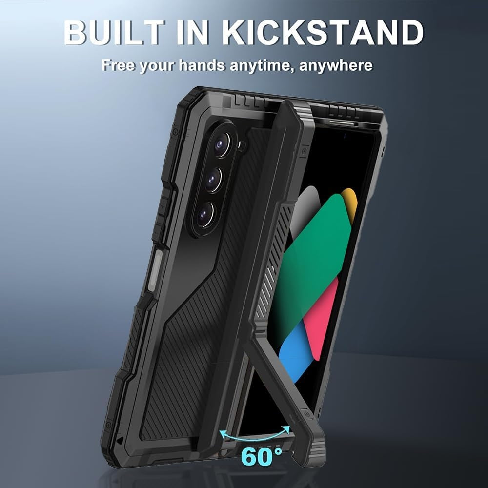 [With Invisible bracket] Samsung Galaxy Z Fold 5(SM-F946) - 360 Degree Full Coverage Military Grade Shockproof Phone Case - i-Station Mobile Phone & Electronic Device Repair and Accessories