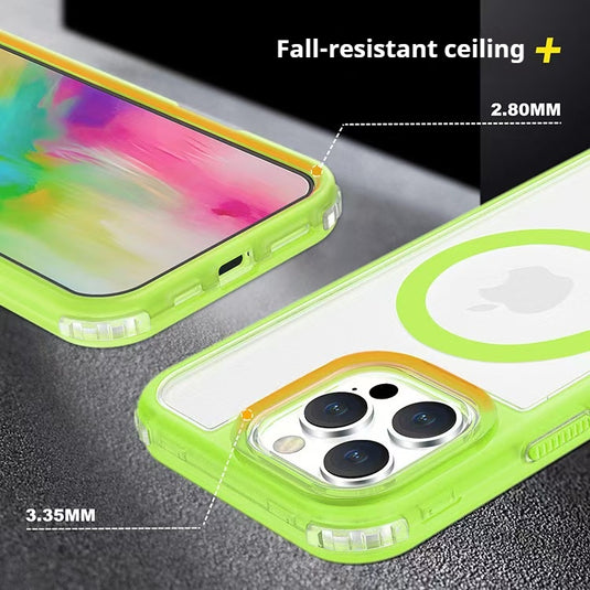 Apple iPhone 15/Plus/Pro/Pro Max Minimalist Colorful Transparent Heavy Duty Series Case