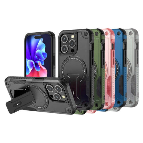 [Invisible Bracket] Apple iPhone 13/Pro/Max - Magnetic Compatible Case with Hidden Kickstand