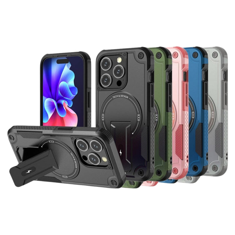 Load image into Gallery viewer, [Invisible Bracket] Apple iPhone 12/Pro/Max - Magnetic Compatible Case with Hidden Kickstand
