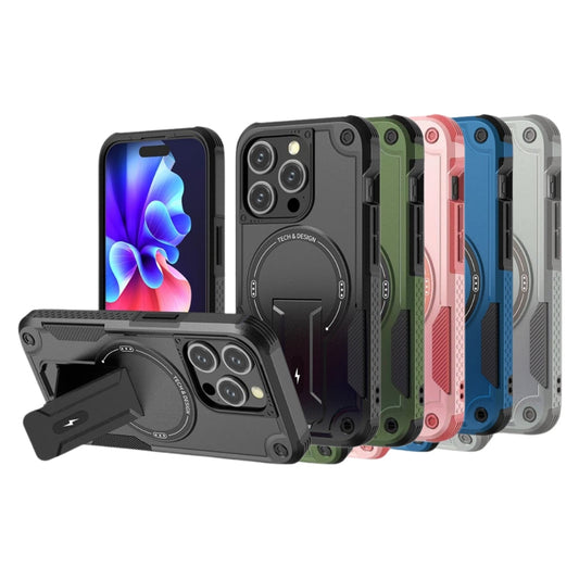 [Invisible Bracket] Apple iPhone 12/Pro/Max - Magnetic Compatible Case with Hidden Kickstand