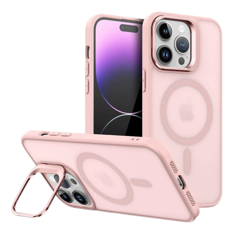 Load image into Gallery viewer, [Metal Lens Bracket] Apple iPhone 11/Pro/Max - TPU Matte Finish Magsafe Stand Case
