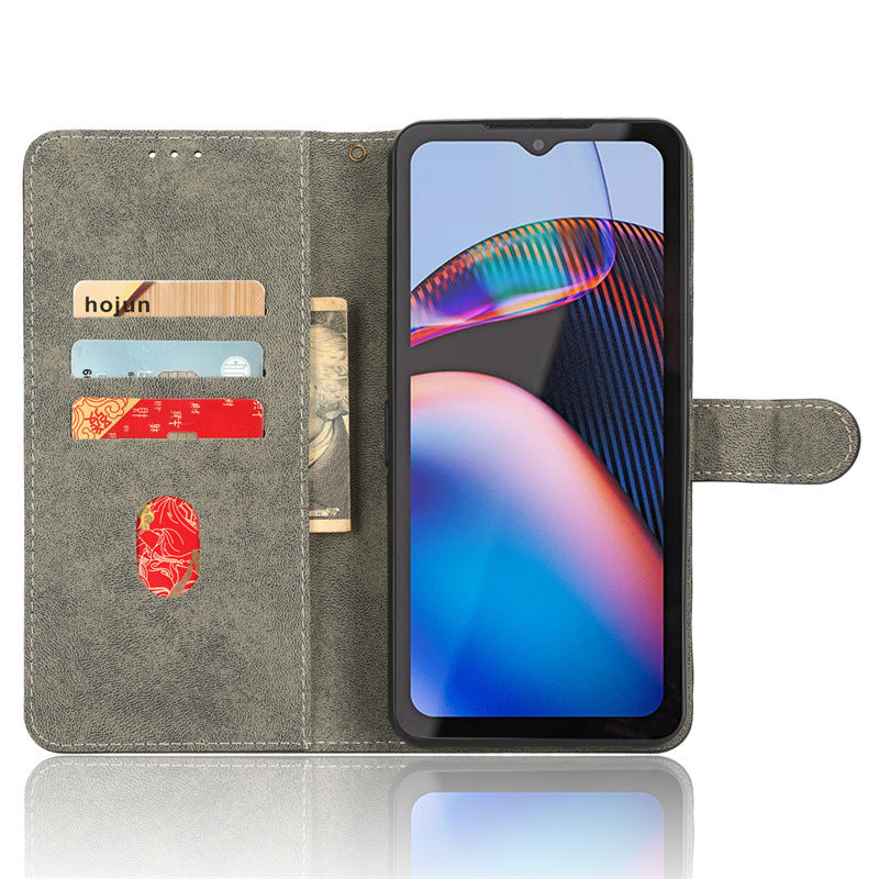 Load image into Gallery viewer, [With Card Solt] Motorola Moto Defy 2 - Flip Folio Case with Card Holders Leather Wallet Case With 2PC 9HD Tempered Glass Screen Protector
