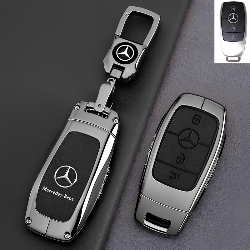 Load image into Gallery viewer, Mercedes Benz Premium Leather Protection Car Key Fob Case Cover for For Benz A, C, E, S, G-Class, GLA, GLB, GLC, GLE, GLS, CLA, CLS, EQC - i-Station Mobile Phone &amp; Electronic Device Repair and Accessories
