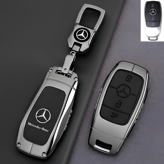 Mercedes Benz Premium Leather Protection Car Key Fob Case Cover for For Benz A, C, E, S, G-Class, GLA, GLB, GLC, GLE, GLS, CLA, CLS, EQC - i-Station Mobile Phone & Electronic Device Repair and Accessories