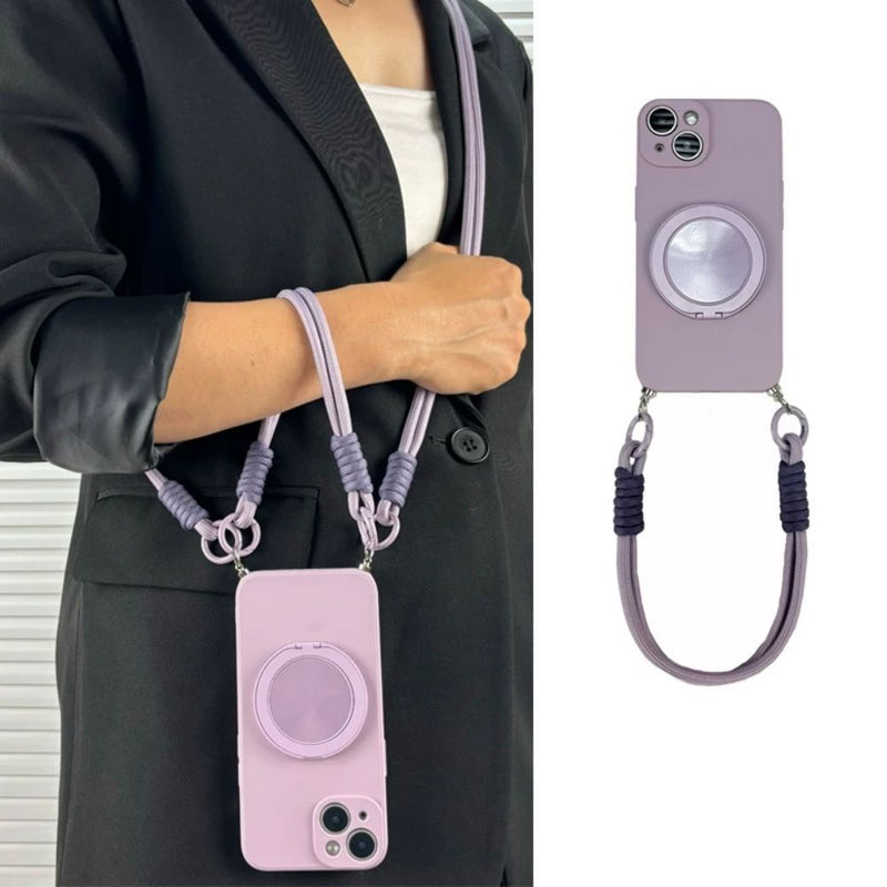 Load image into Gallery viewer, [With Lanyard] Samsung Galaxy A56 - 360° Rotatable Magnetic TPU Phone Case
