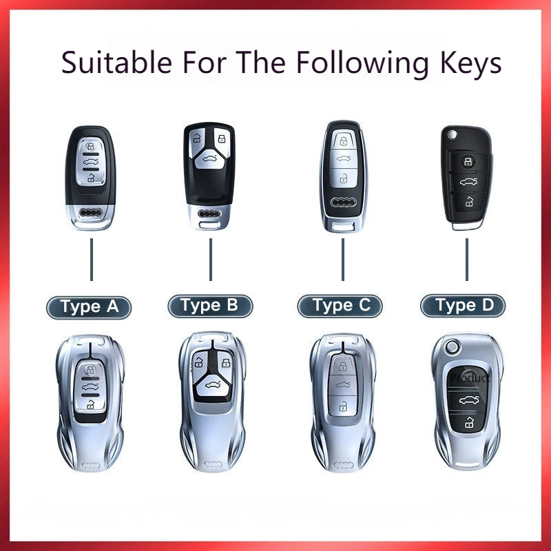 Load image into Gallery viewer, Audi Zinc Alloy Silicone Car Key Fob Case Cover For A3 For A4, A5, Q3, Q7, Audi TT - i-Station Mobile Phone &amp; Electronic Device Repair and Accessories

