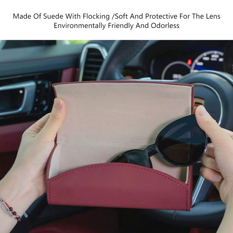 Load image into Gallery viewer, Porsche PU Leather Car Sunglasses Holder for Macan, Cayenne, 718, Panamera, 911, Taycan - i-Station Mobile Phone &amp; Electronic Device Repair and Accessories
