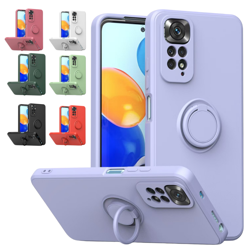 Load image into Gallery viewer, [Built-in Stand] Xiaomi Redmi Note 8/Pro/T Liquid Silicone Drop-Proof Stand Series Case
