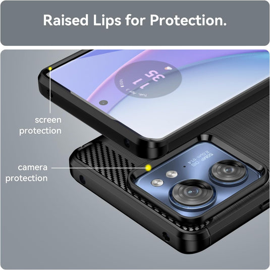 Motorola Moto Edge 40/Edge 2023 - Shield Shockproof Rugged Heavy Duty Case With 2PC 9H Glass Screen Protector