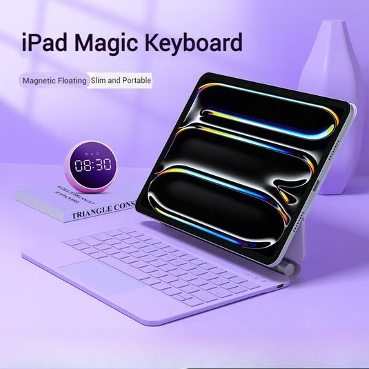 [With Touchpad][Magic Keybord] Apple iPad Air 13-inch M2/M3 (2024/2025) Smart Multi-Touch Trackpad Magnetic Wireless Keyboard Case With RGB Backlit