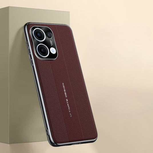 OPPO Reno13 / Pro - Classic Business Solid-Color Leather Phone Case