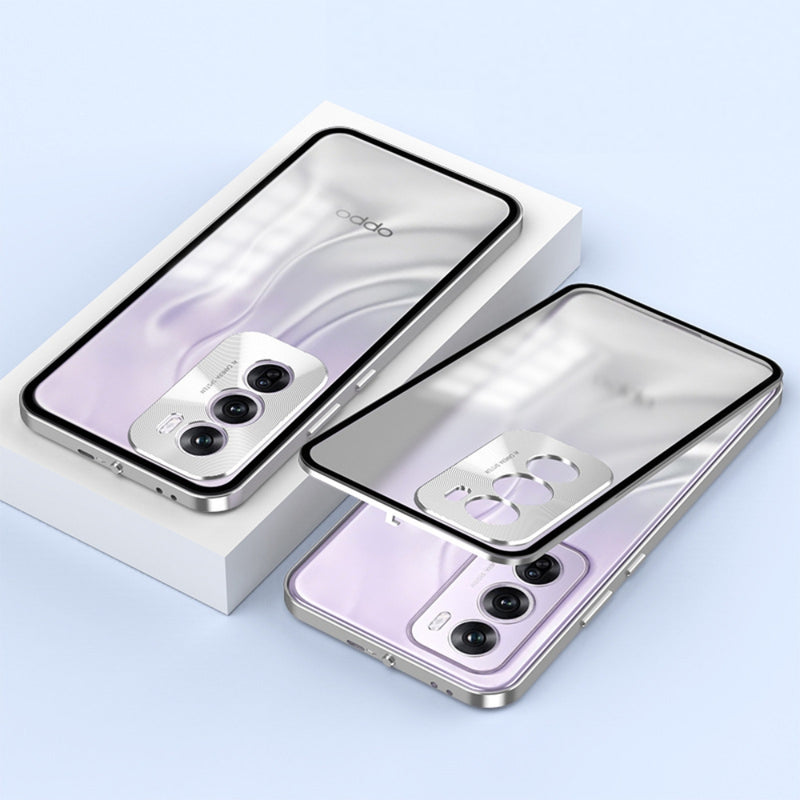 Load image into Gallery viewer, OPPO Reno12/Pro/12 F 4G/5G - Metal Frame Shockproof Frosted Phone Case
