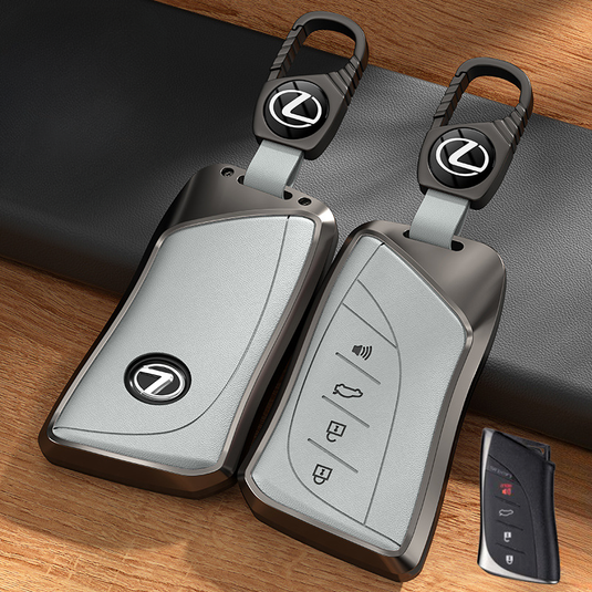 Lexus Aluminum Alloy + PU Leather Car Key Fob Case Cover For ES200, ES300h, RX350h, RX300, NX200, NX260 - i-Station Mobile Phone & Electronic Device Repair and Accessories