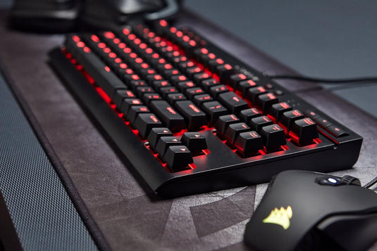 Corsair Compatible K63 Compact Gaming Tastatur, MX-Red, Rote LED - Schwarz