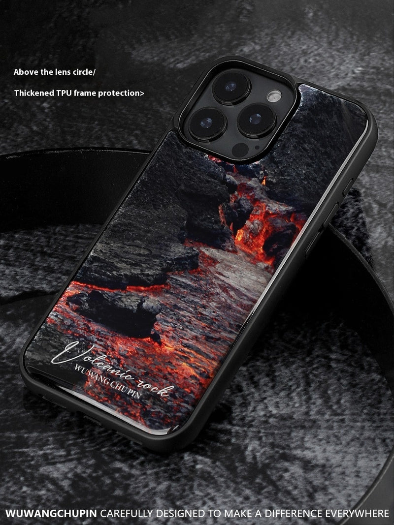 Load image into Gallery viewer, Apple iPhone 14/Pro/ Pro Max Volcanic magma design style with glossy finish Shockproof Fashion Series Case
