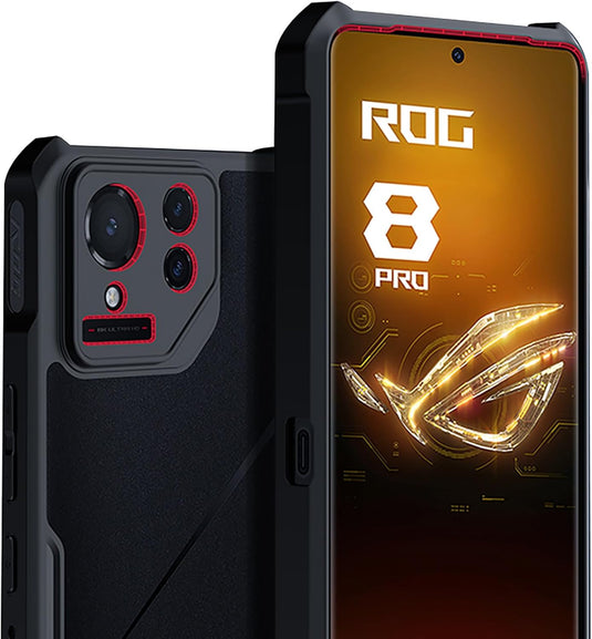 Asus ROG Phone 8/8 Pro - Shield Shockproof TPU+PC Clear Rugged Heavy Duty Case  With 2PC Tempered Glass Screen Protector