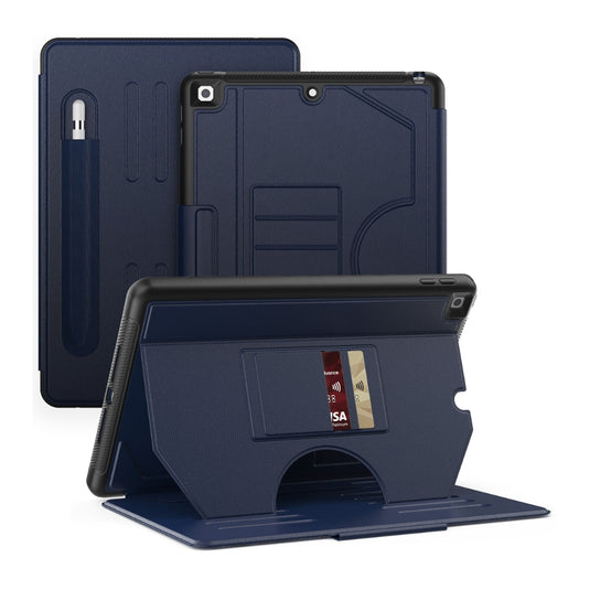 [With Pen Slot] [With Card Slot] Apple iPad Air 6 13" (2024) - PC + TPU + PU 3 in 1 Smart Magnetic Auto Sleep Drop Proof Case