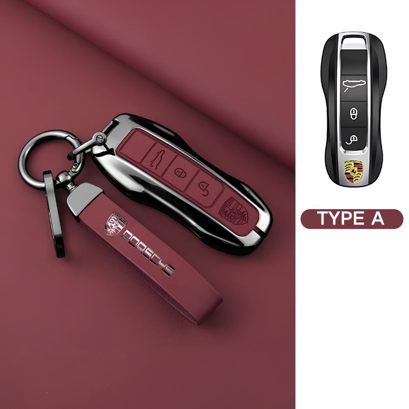 Load image into Gallery viewer, Porsche Premium Leather Protection Car Key Fob Case Cover For Cayenne, Panamera, Macan, 911, Taycan (Copy) - i-Station Mobile Phone &amp; Electronic Device Repair and Accessories
