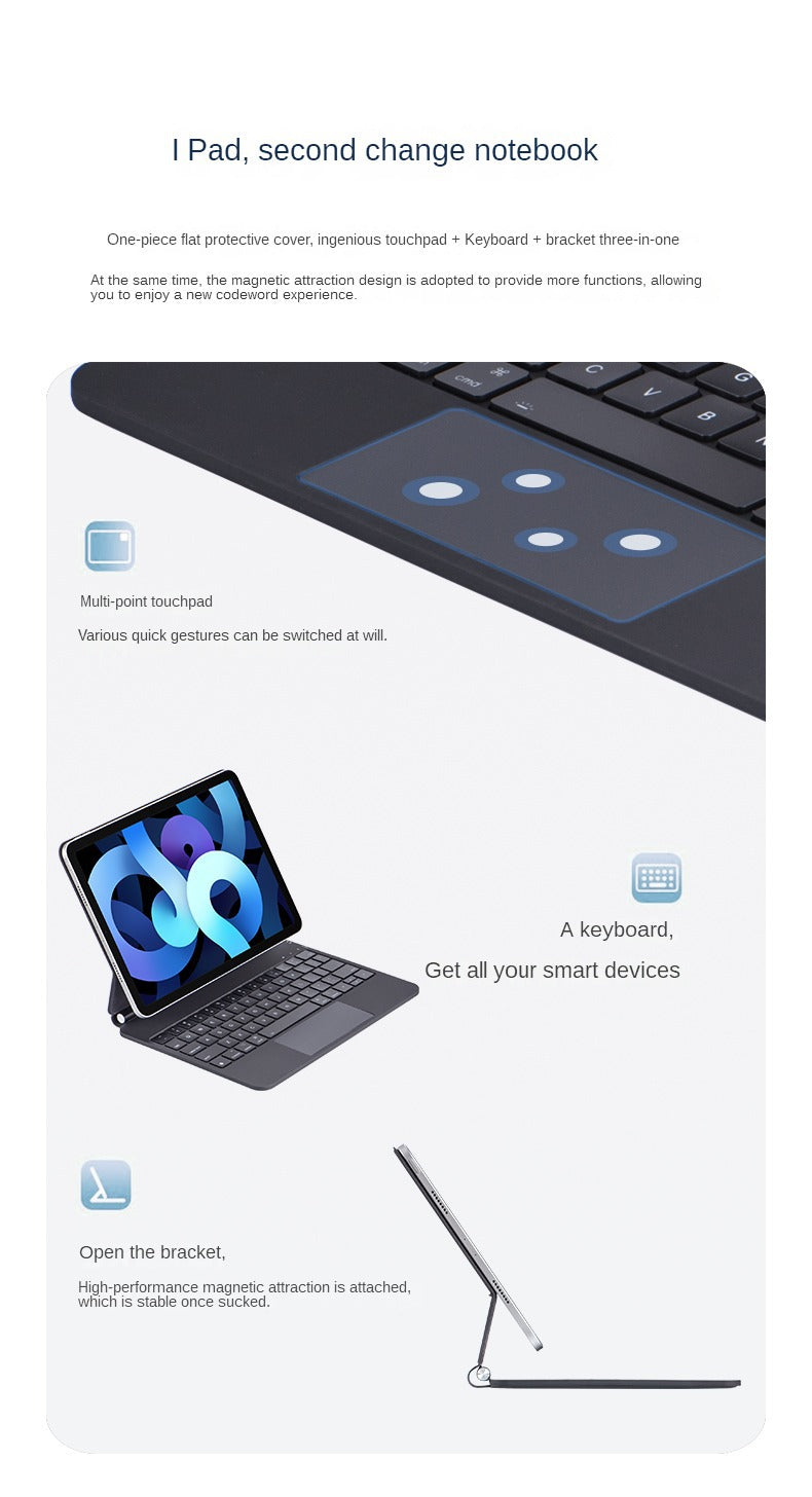 Load image into Gallery viewer, [Apple Magic Keybord][Built-in Trackpad] Apple iPad Air 10.9&#39;&#39; 4/5th Gen (2020/2022) - Floating Cantilever Stand Great Typing Experience iPad Magnetic Suspension Keyboard With BackLight Case
