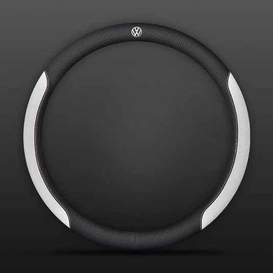 Volkswagen PU Leather Steering Wheel Cover with Heat-Pressed Embossed Texture For Volkswagen Magotan, Passat, ID.4, Lavida, Golf, CC, Teramont, Tiguan L