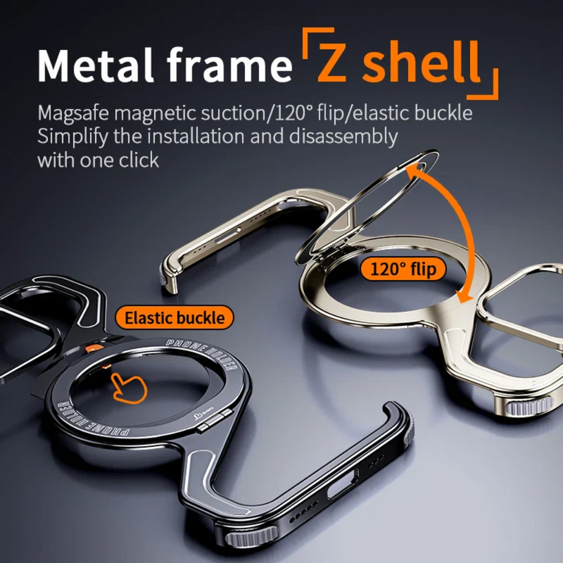 Load image into Gallery viewer, [Z-type metal bracket shell] Apple iPhone 13/Pro/Max - Magsafe Magnetic Phone Case
