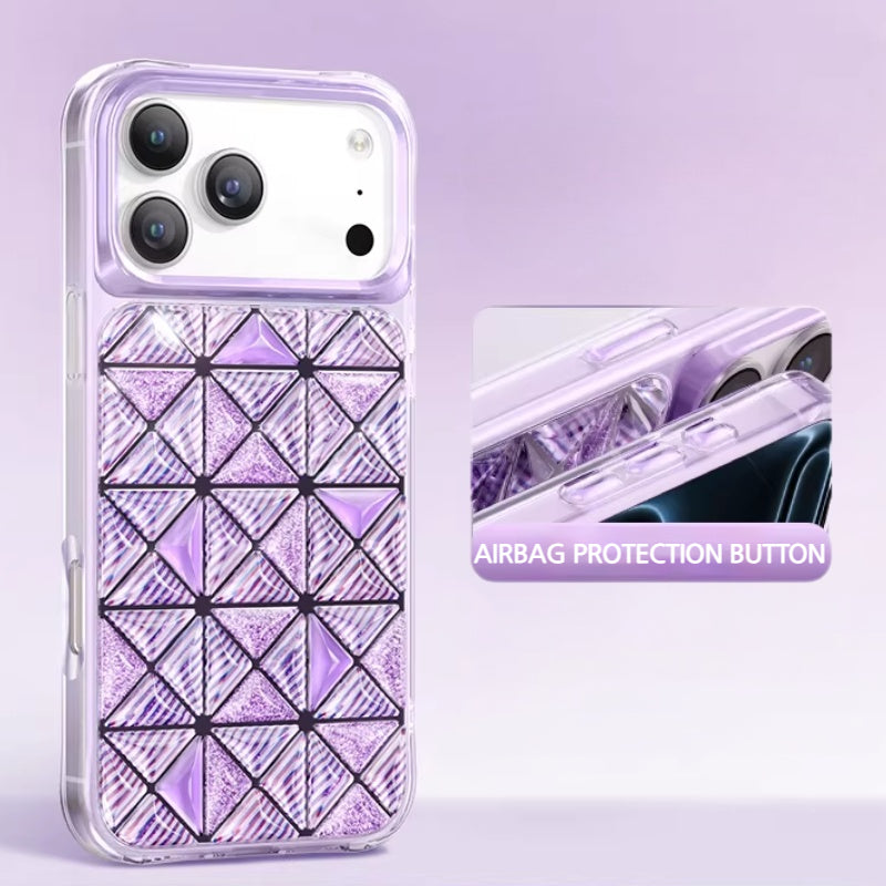 Load image into Gallery viewer, [Magsafe Compatible] Apple iPhone 17/Pro/ Pro Max - Kingxbar Geometric 3D Shockproof Phone Case
