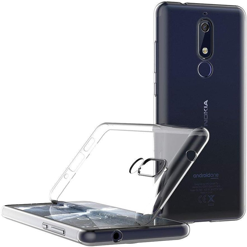 Load image into Gallery viewer, Nokia 5.1 - AirPillow Cushion Transparent Soft Clear TPU Four Corners Protective Case With 2PC 9H Tempered Glass Screen Protector
