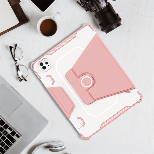 [With Pen Slot] Apple iPad 10.2" 7th/8th/9th (2019/2020/2021) - TPU+PC 2 in 1 Flip Style Smart Wake Up Stand Protective Case