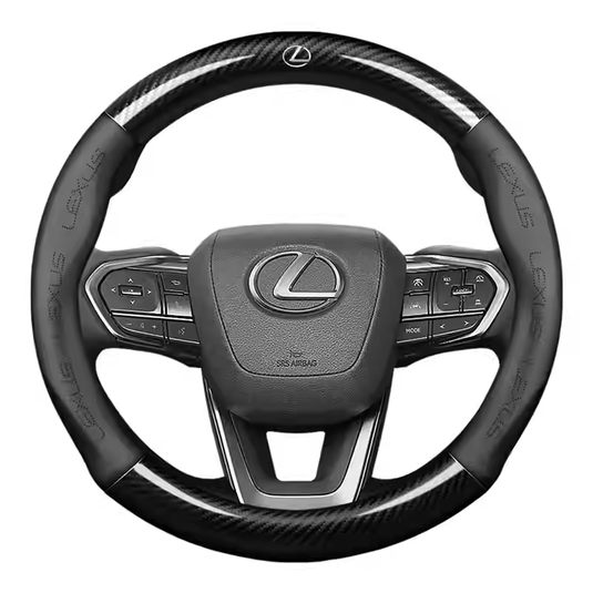 Lexus Leather & Carbon Fiber Car Steering Wheel Covers for Lexus ES200, ES300H, RX350, NX200, UX260