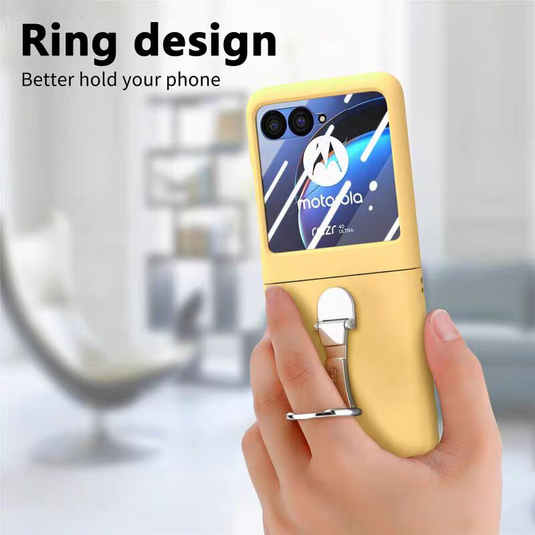 [Built-in Ring Bracket] Motorola Moto Razr 50/Ultra Liquid Silicone Full Coverage Shockproof Essentials Series Case