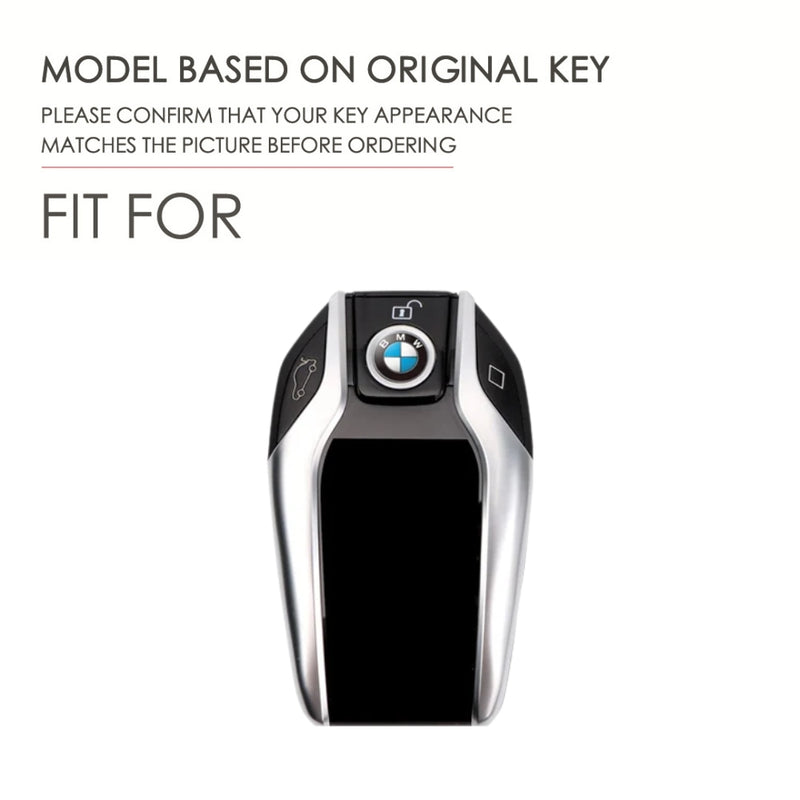 Load image into Gallery viewer, BMW Metal Shell &amp; Soft Silicone Full Protection Key Case For 5, 6, 7 Series, X3, X5, X6, X7
