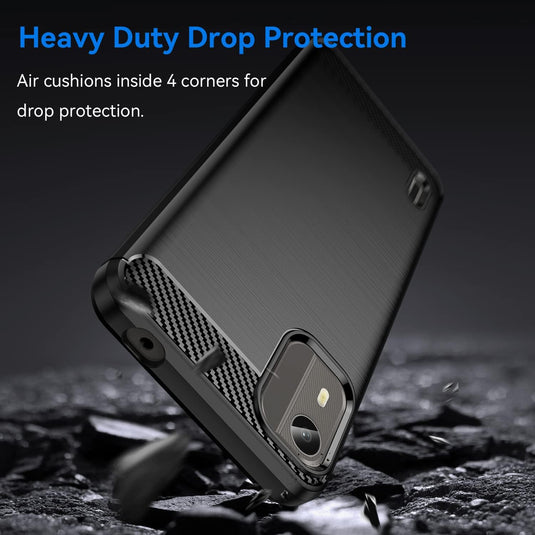 Nokia C12 Pro/C12/C12 Plus - Shield Shockproof Rugged Heavy Duty Case With 2PC 9H Tempered Glass Screen Protector